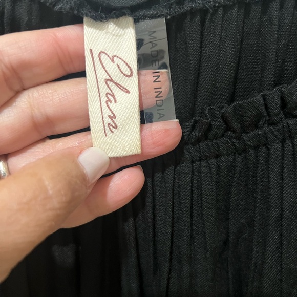 Elan Peasant Top Boho On or Off Shoulder Large Bell Sleeves Hippie SZ M EUC - Picture 2 of 5